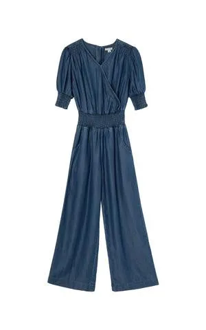 Smocked Wide Leg Jumpsuit