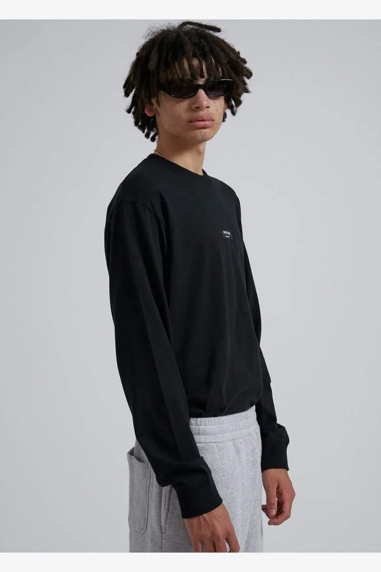SOCIETY - UNISEX RETRO FIT LONG SLEEVE TEE - BLACK