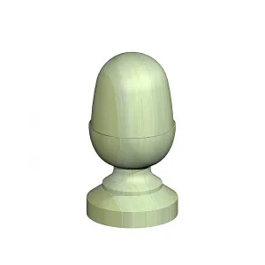 Softwood Acorn Post Cap & Base