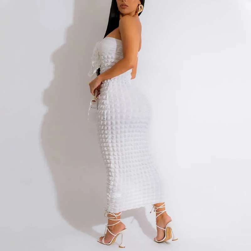 Solid Knotted Wrap Dress