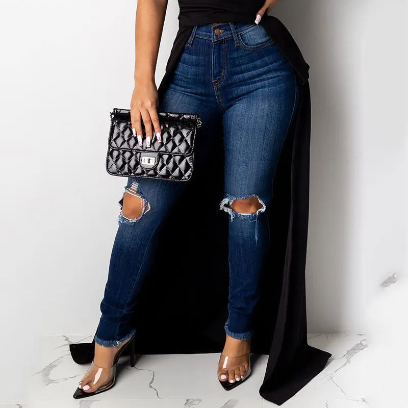 Solid One Shoulder Dip Hem Blouse