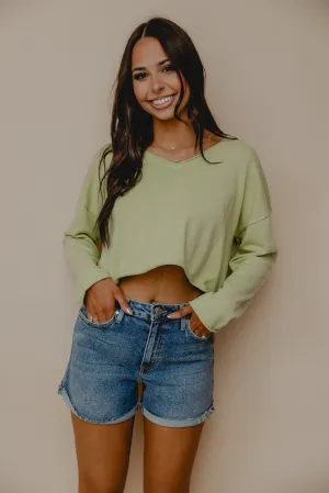 Split Personality V Neck Pullover