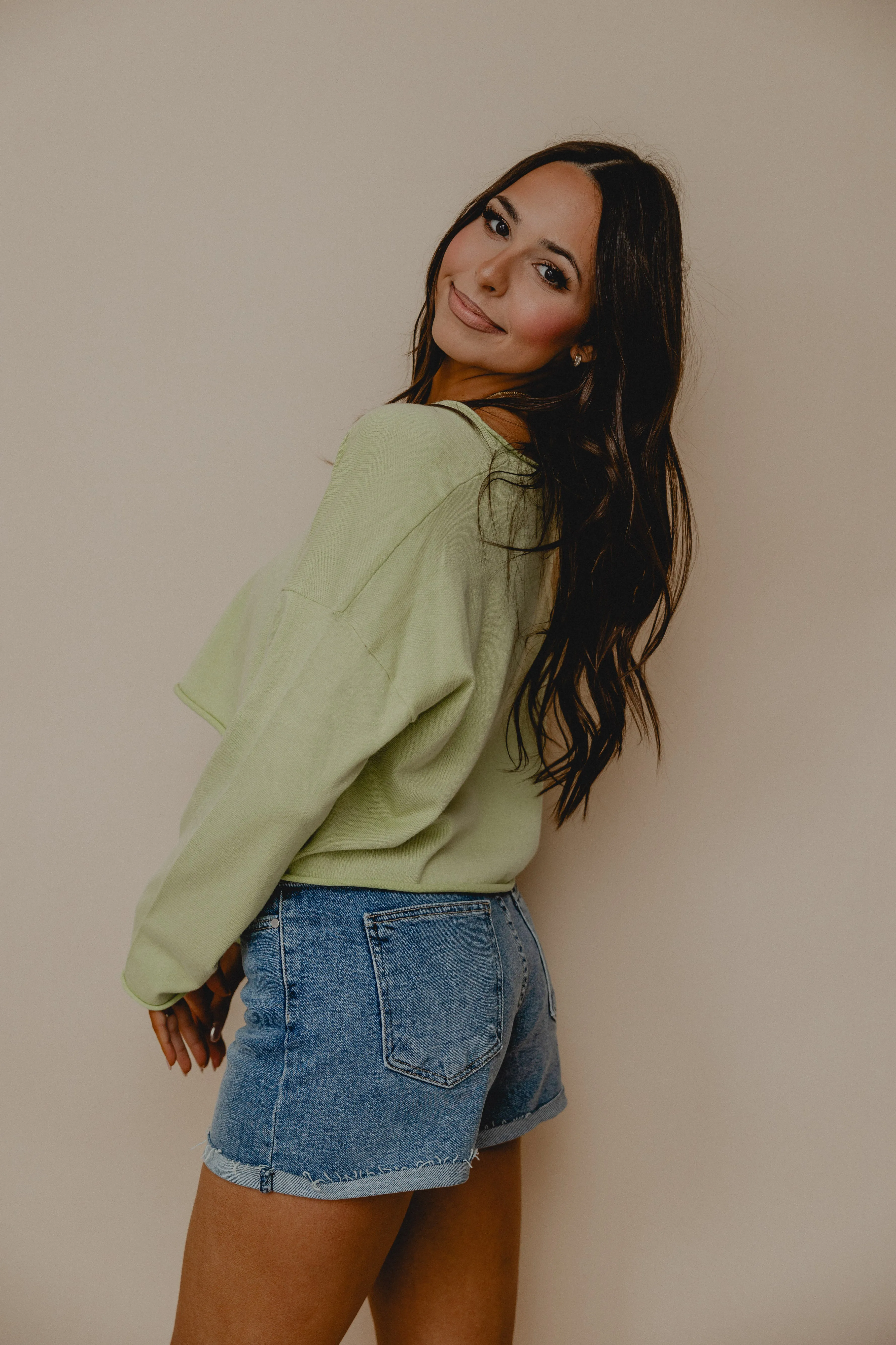 Split Personality V Neck Pullover