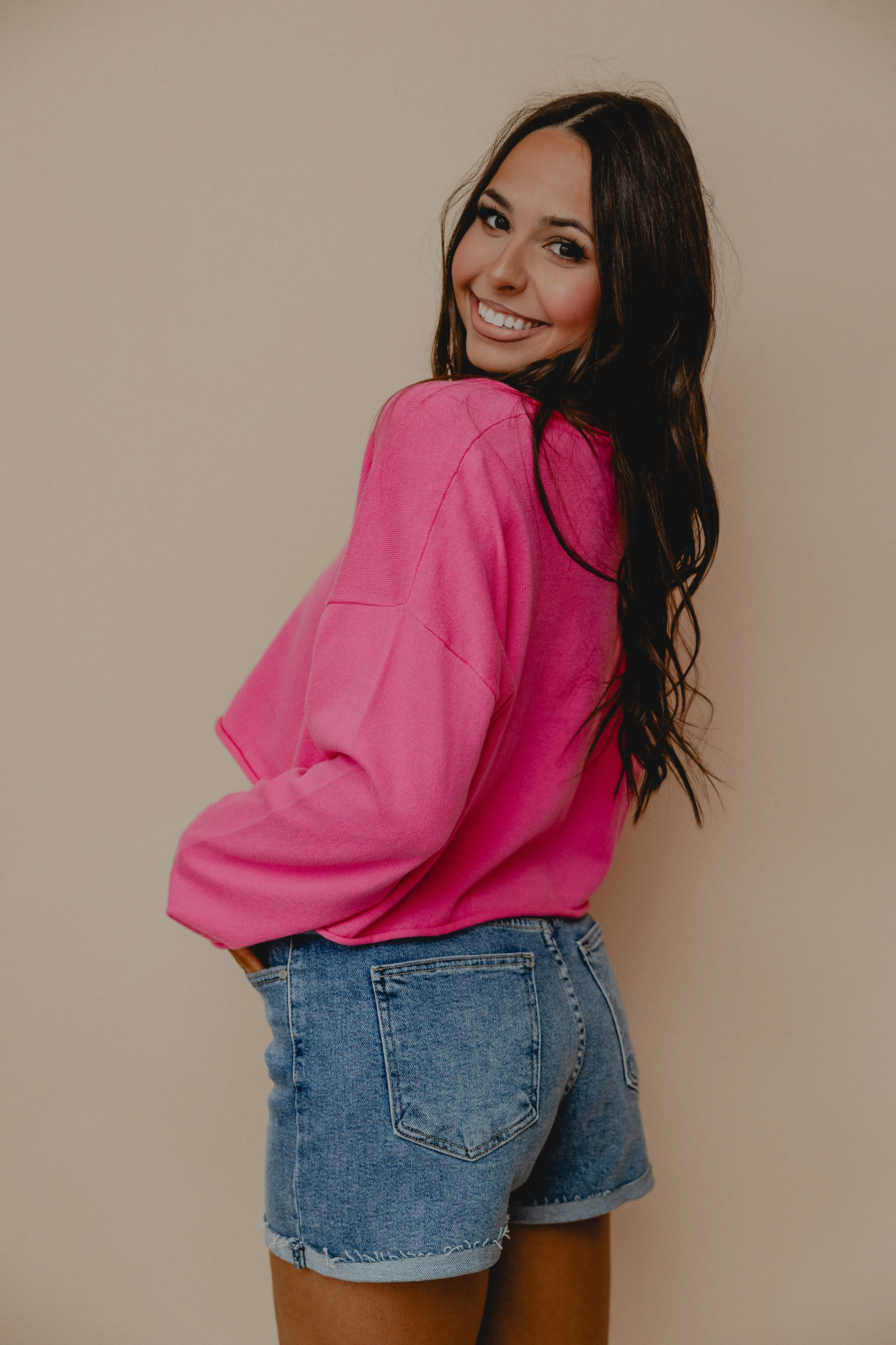 Split Personality V Neck Pullover