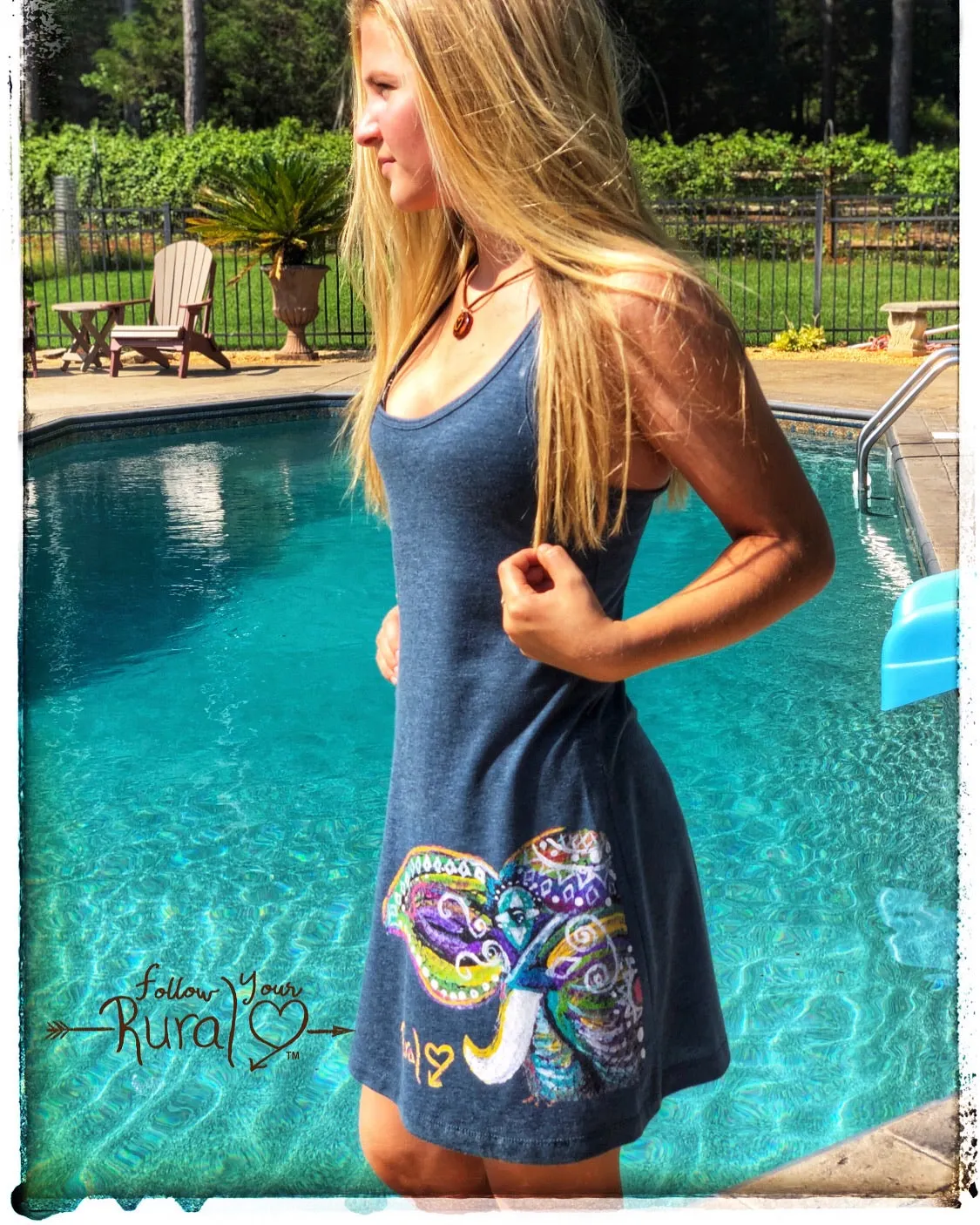 Spring Cleaning Sale- was $29.99 NOW $20.00! Rural Heart by Rene Earnhardt Racer Back Dress