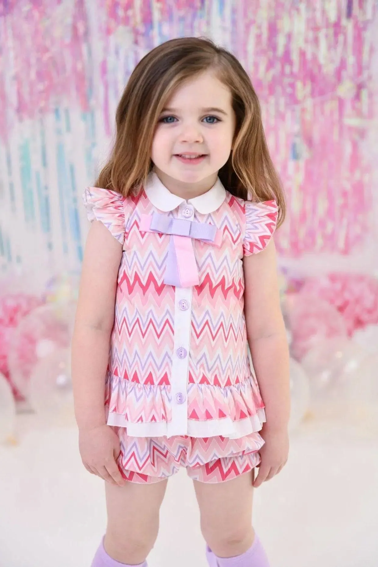 SS24 Rochy Bano Zig Zag Baby Girls Dress & Knickers
