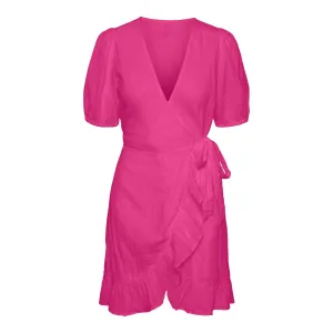 Stina wrap dress roze