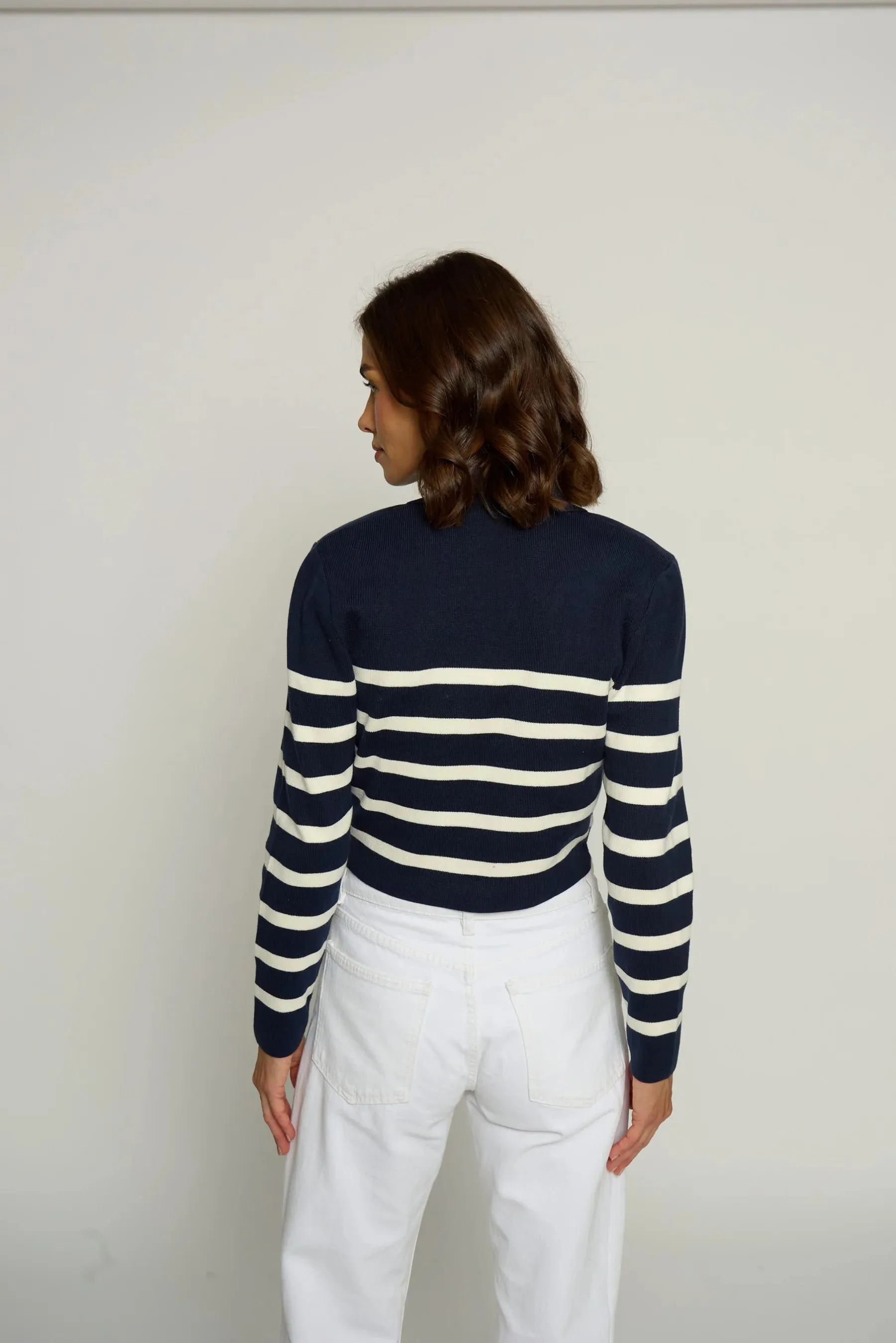 STRIPE KNIT BLAZER