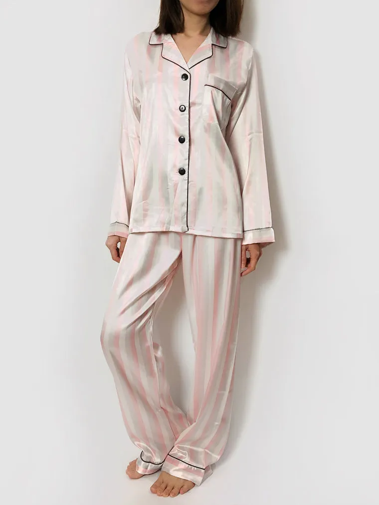 Striped Long Pajama Set