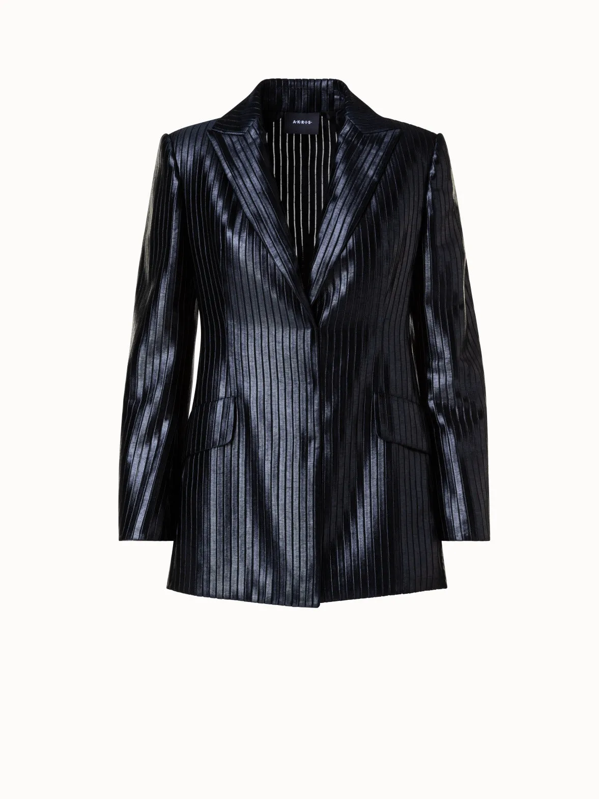 Striped Techno Embroidery Blazer