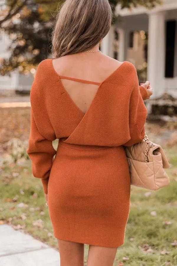 Stunncal Future Happiness Chelsea Wrap Sweater Dress