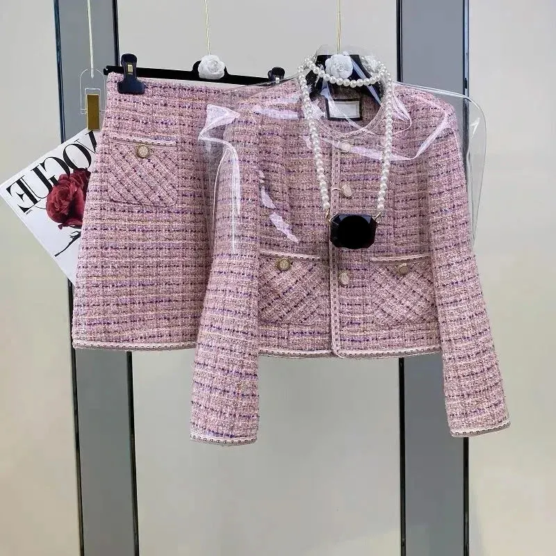Suit Jacke Coat Top And Skirt Two Piece Set