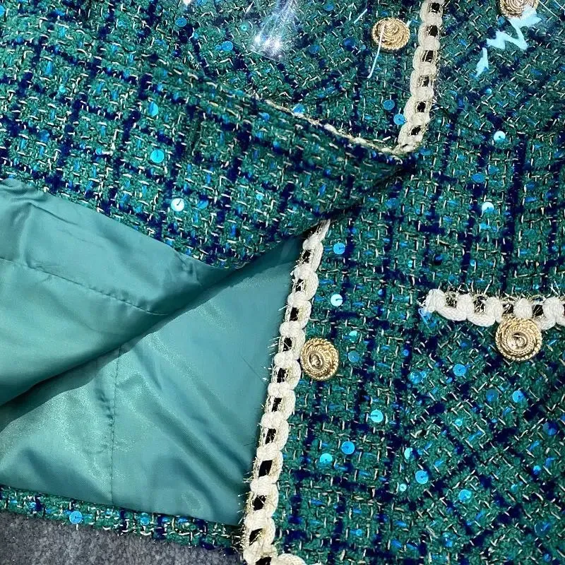 Suit Jacke Coat Top And Skirt Two Piece Set