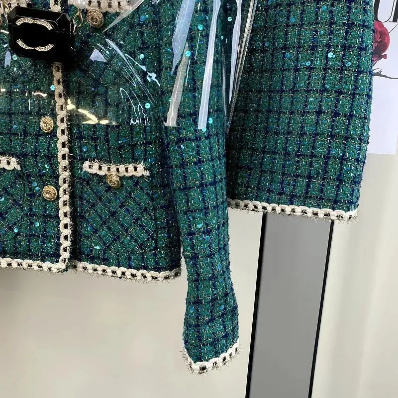 Suit Jacke Coat Top And Skirt Two Piece Set