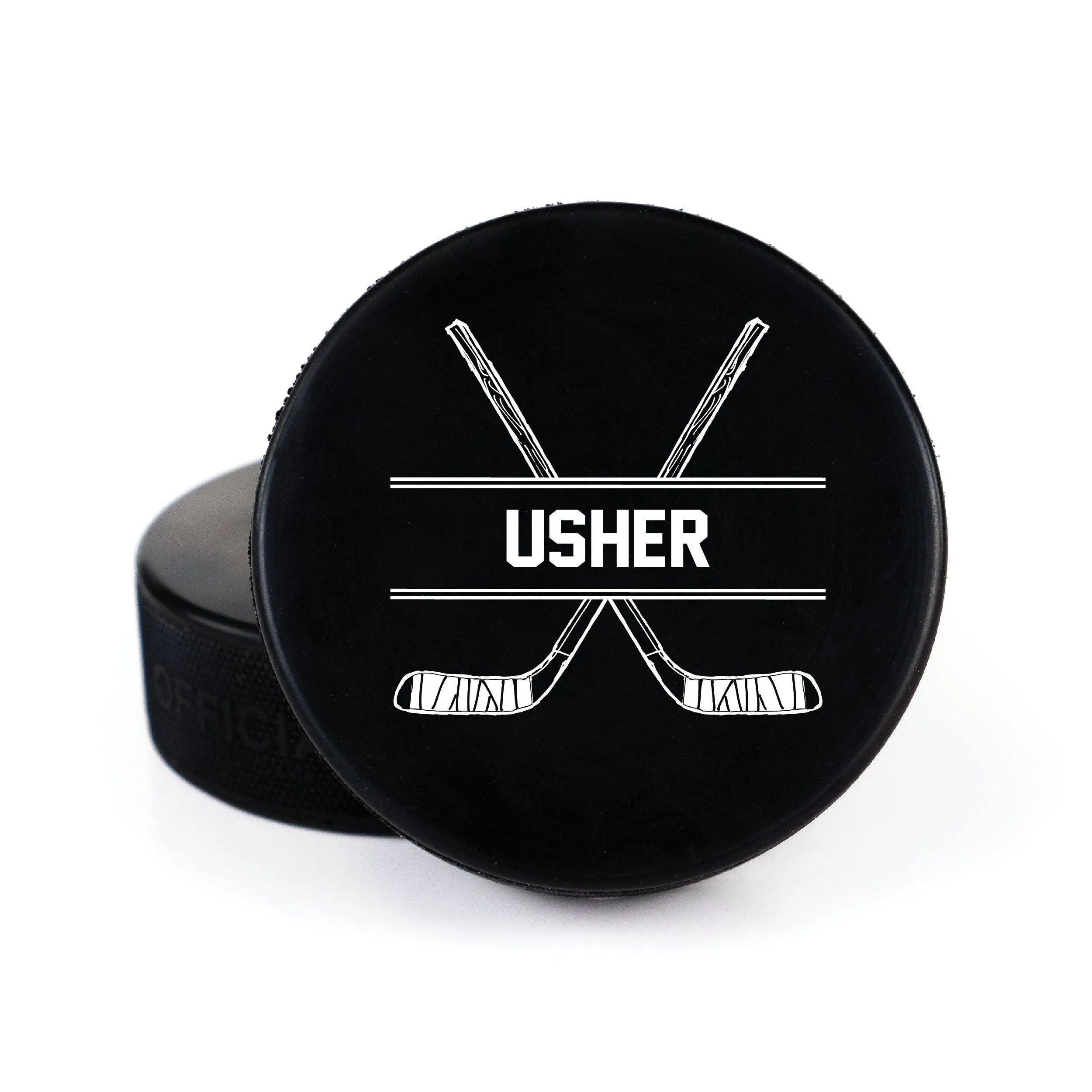 Suit Up Photo, Printed Hockey Puck
