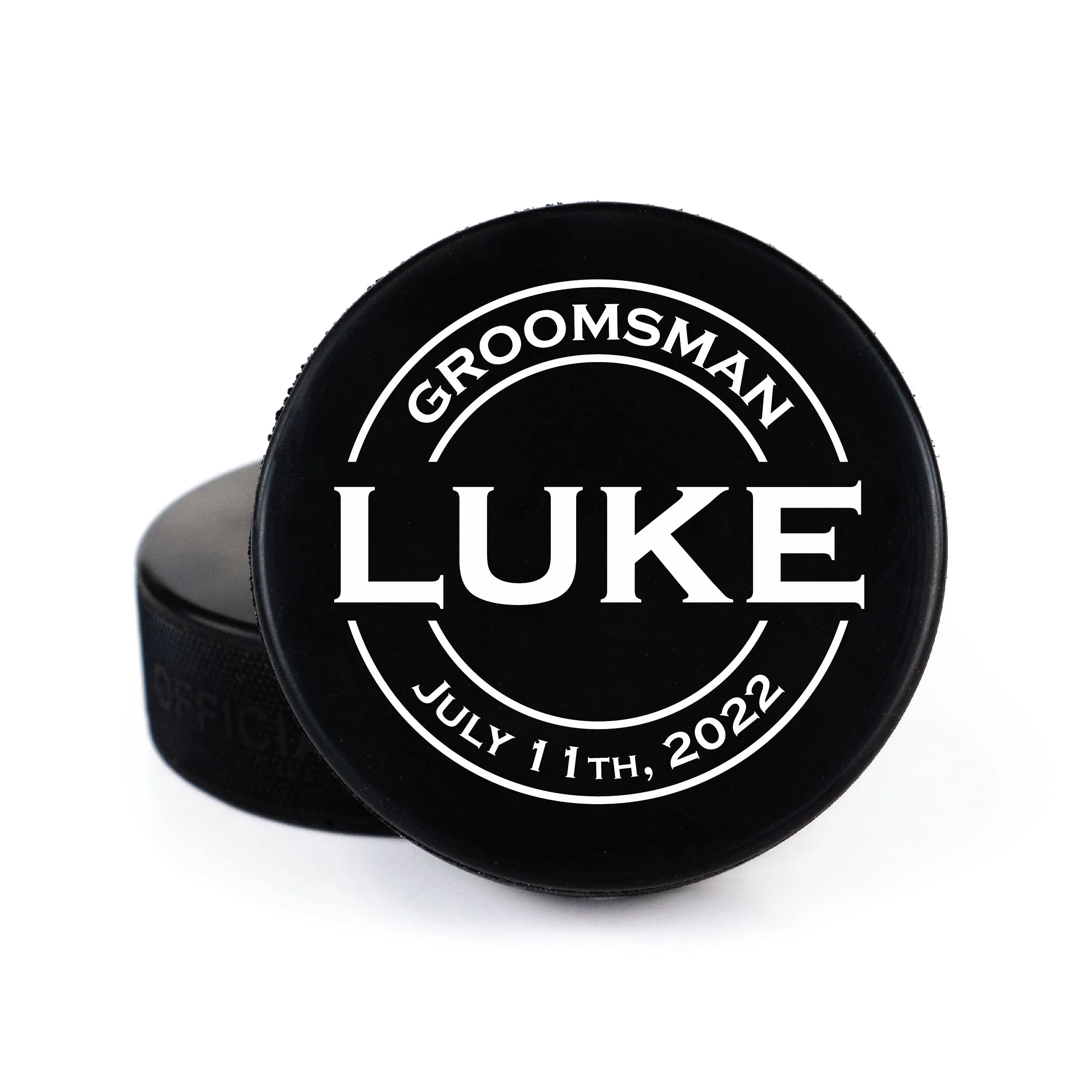 Suit Up Photo, Printed Hockey Puck