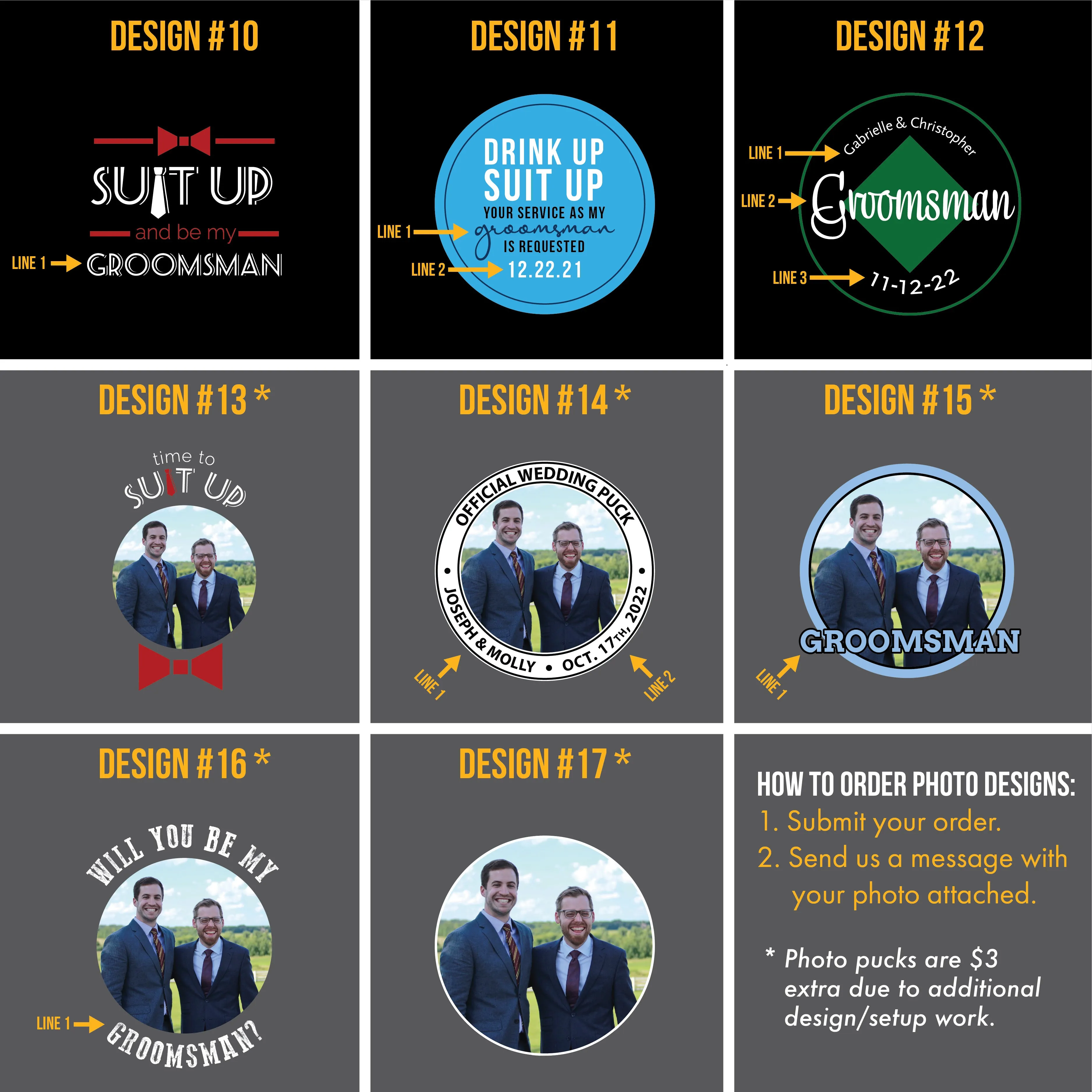 Suit Up Photo, Printed Hockey Puck