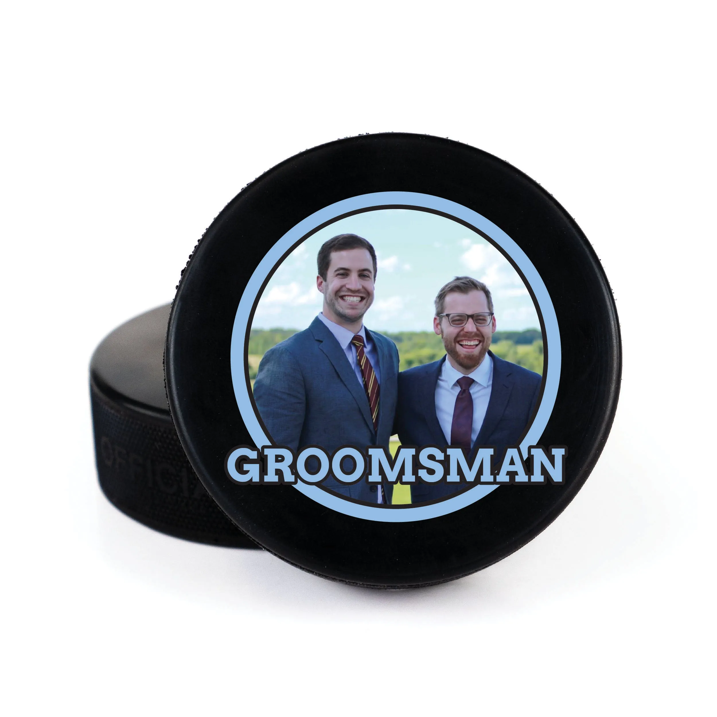 Suit Up Photo, Printed Hockey Puck