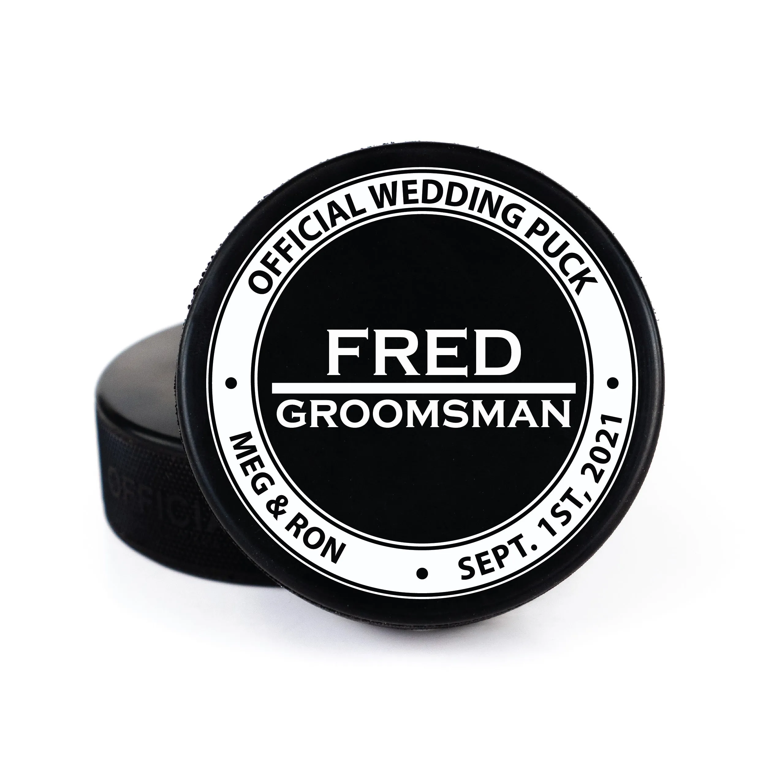 Suit Up Photo, Printed Hockey Puck