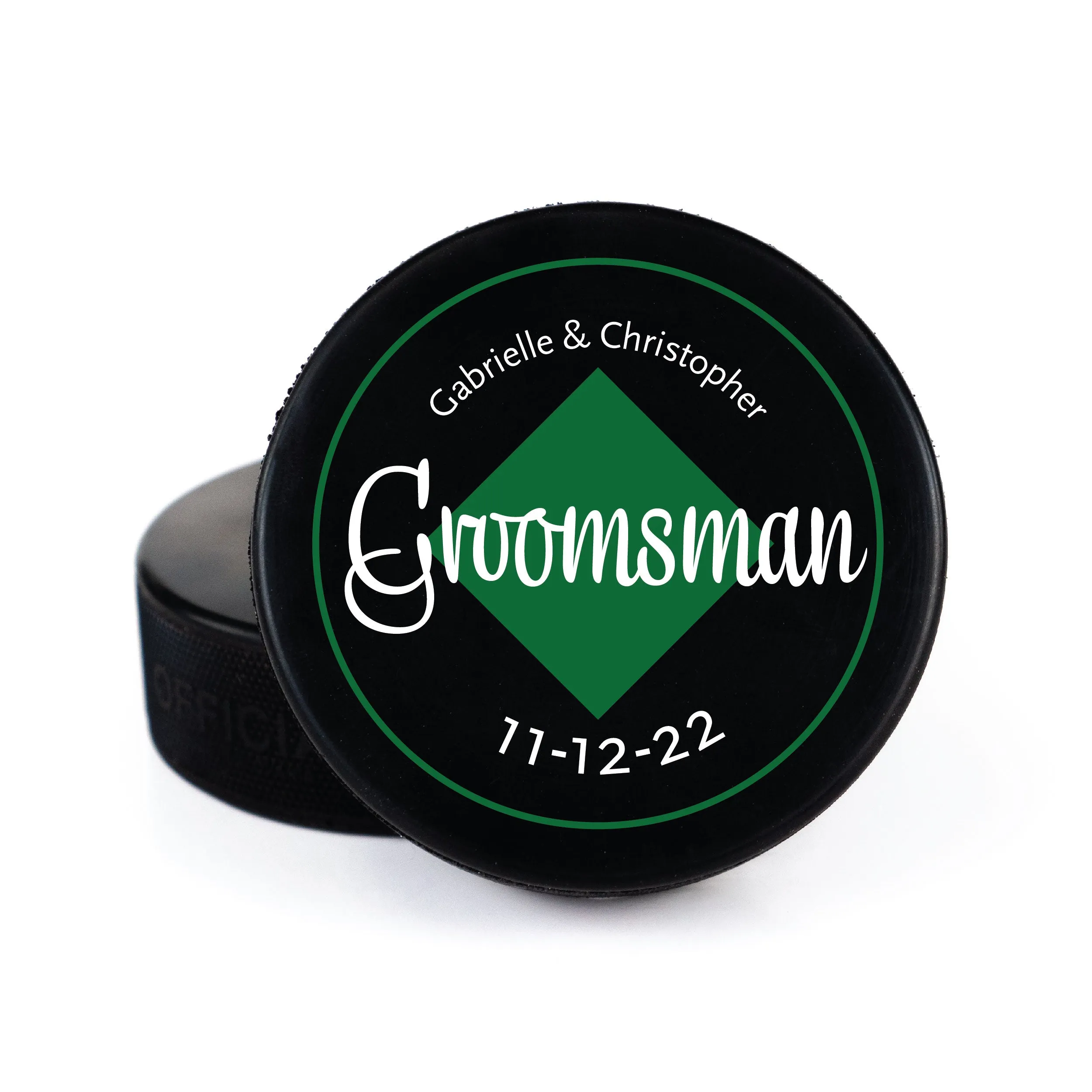 Suit Up Photo, Printed Hockey Puck