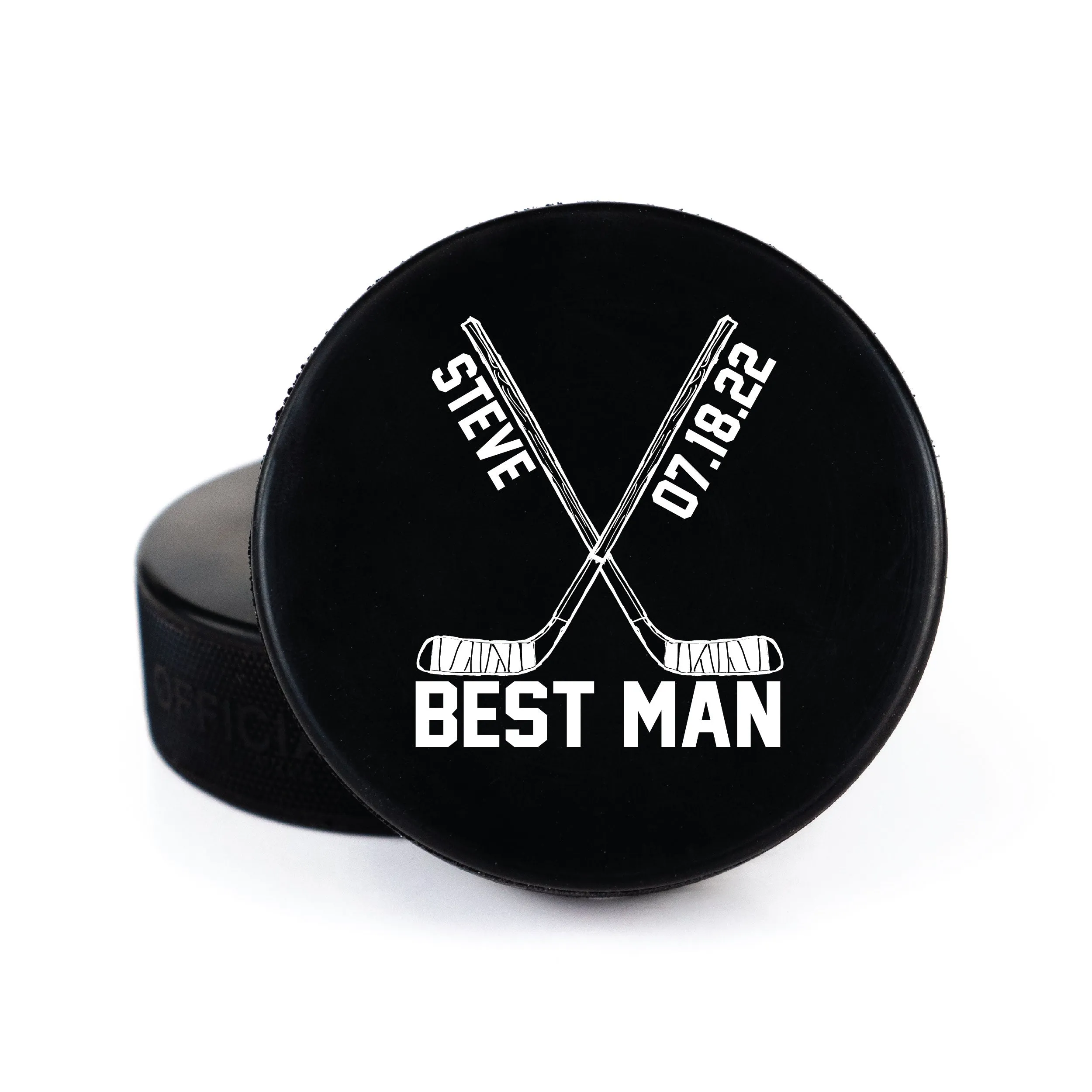 Suit Up Photo, Printed Hockey Puck