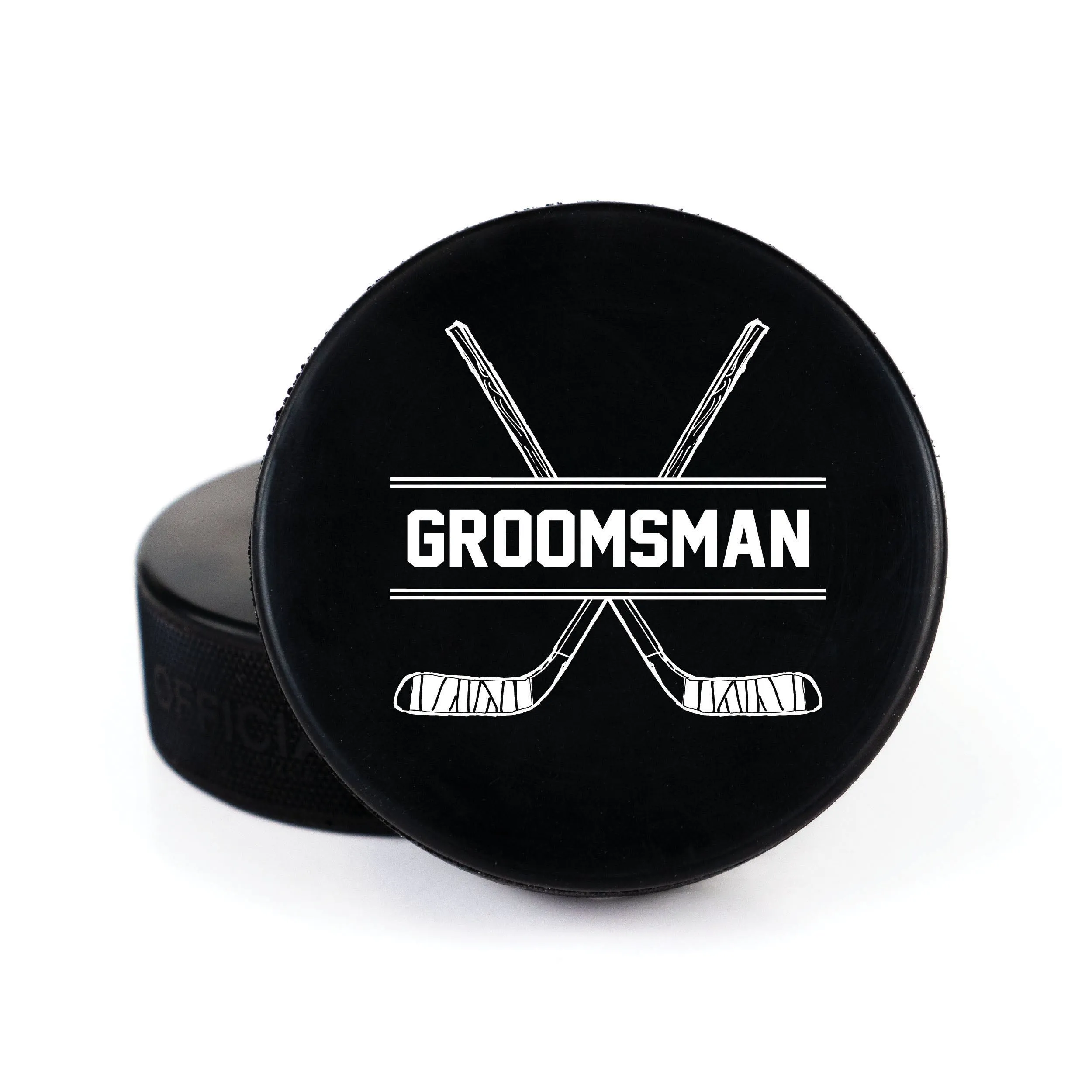 Suit Up Photo, Printed Hockey Puck