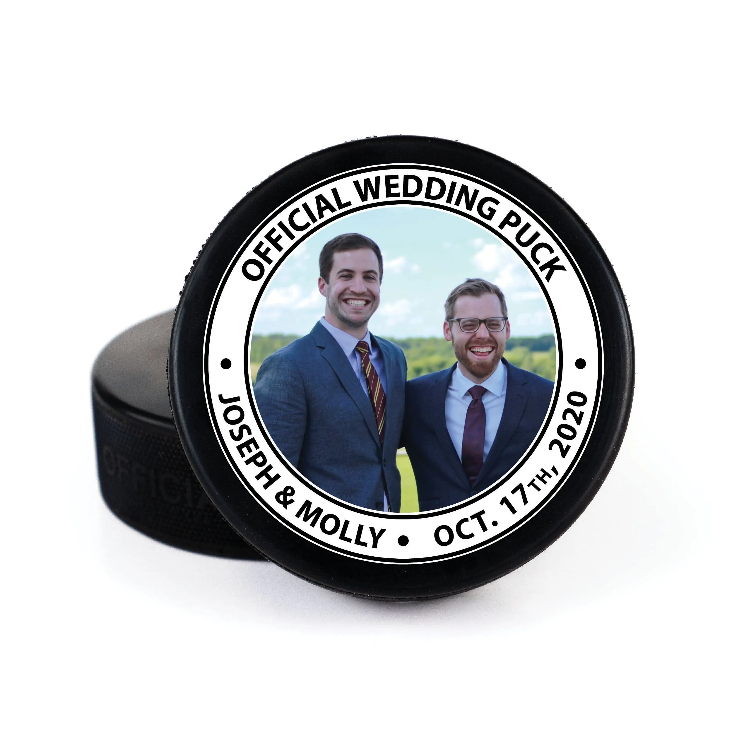 Suit Up Photo, Printed Hockey Puck
