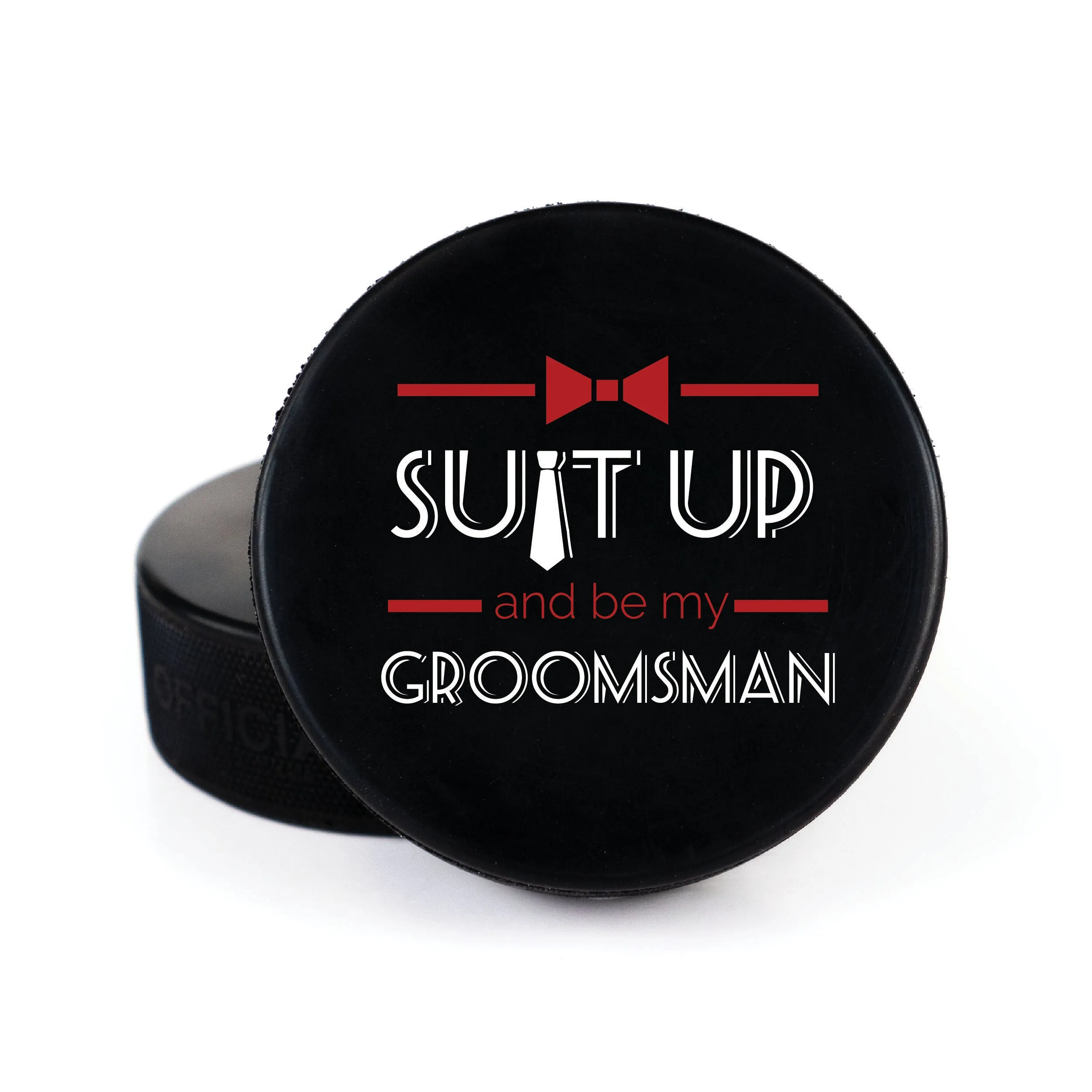 Suit Up Photo, Printed Hockey Puck