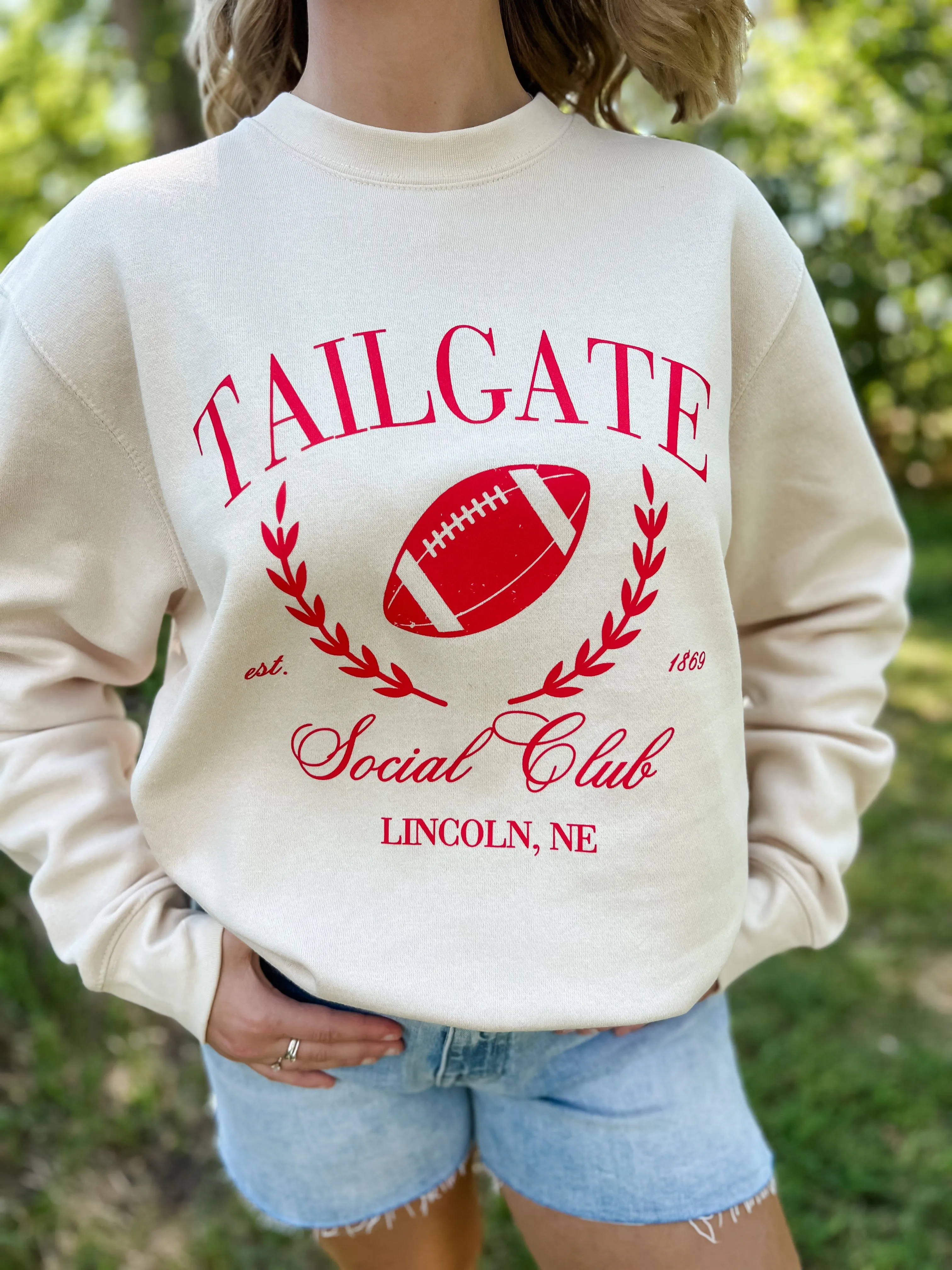 Tailgate Social Club Premium Crew - Cream