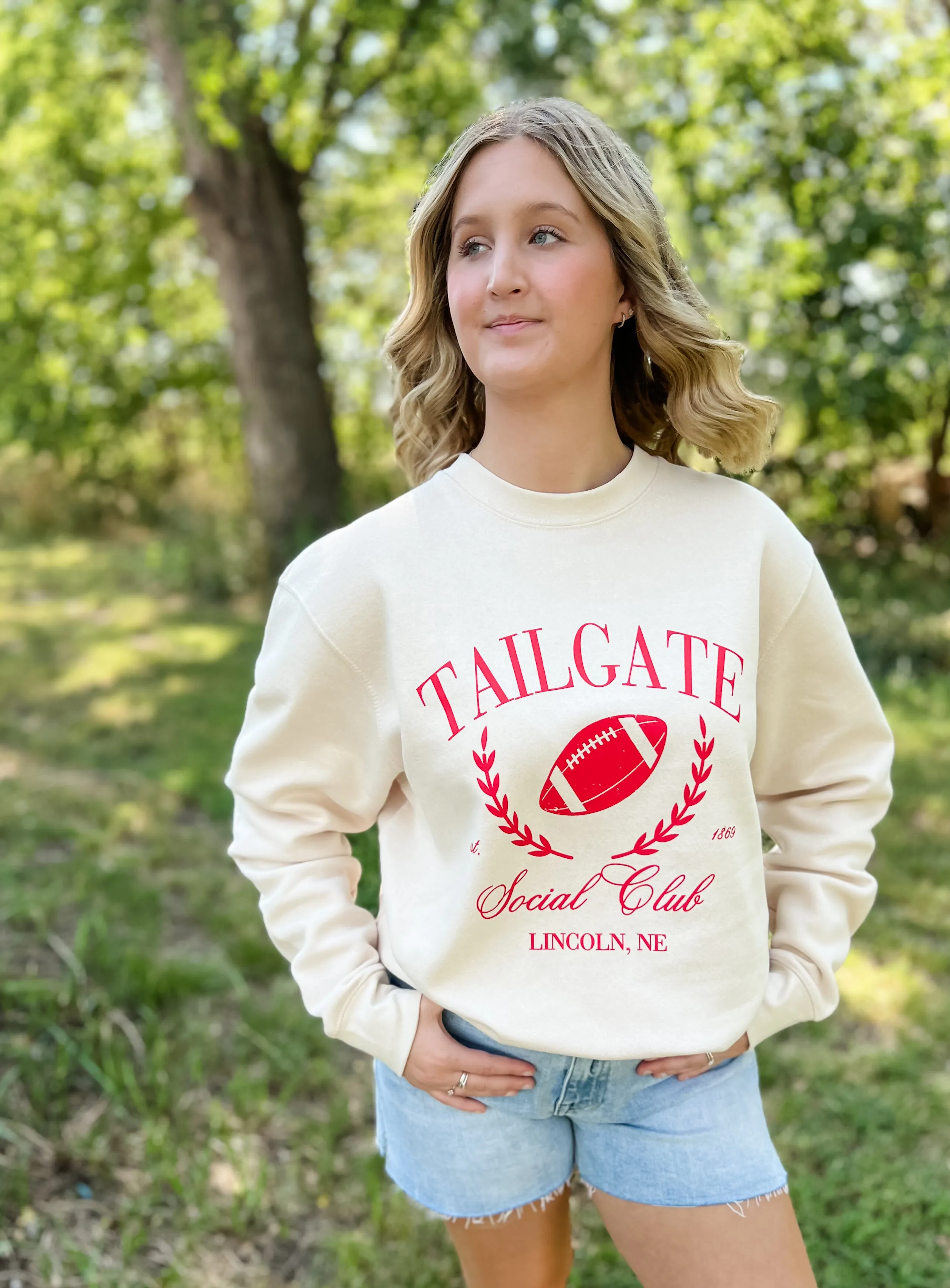 Tailgate Social Club Premium Crew - Cream