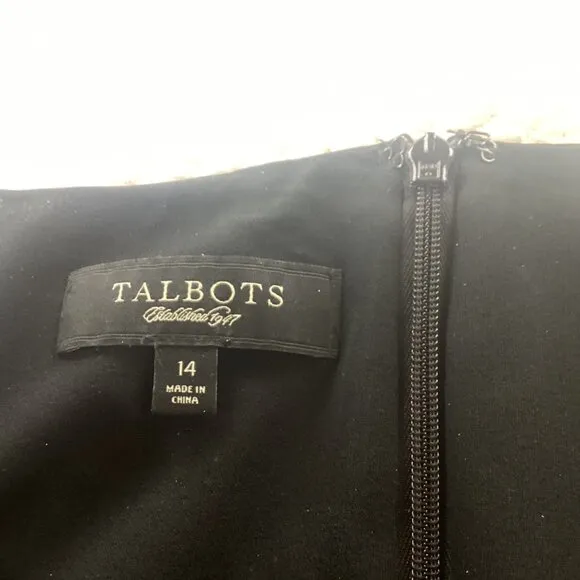 TALBOTS 100% Silk ruffle maxi long skirt black tiered whimsigoth size 14