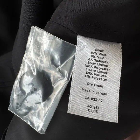Talbots Black Blazer Classic Tailored Suit Jacketed Luxe Wool Blazer NWOT 10