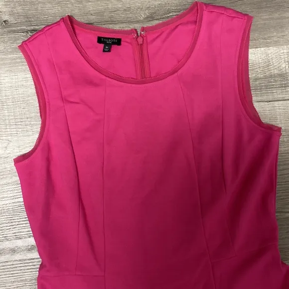 Talbots Pink Flare Midi Dress