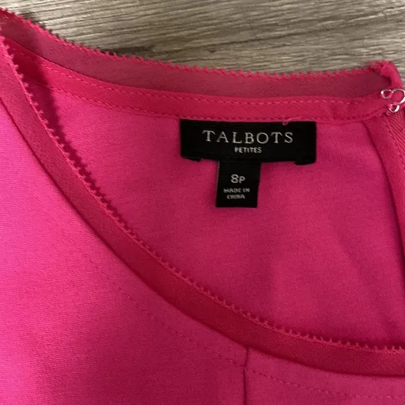Talbots Pink Flare Midi Dress