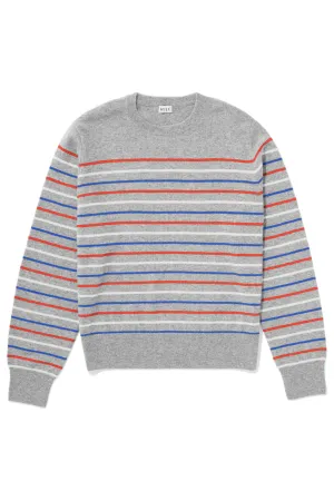 The Betty Sweater | Heather Grey/Poppy/Cream/Royal