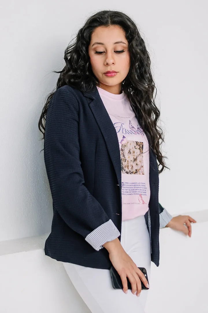 The Paramount Stripe Lined Blazer | Navy