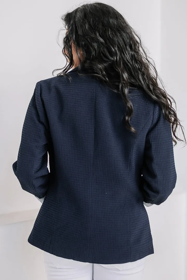 The Paramount Stripe Lined Blazer | Navy