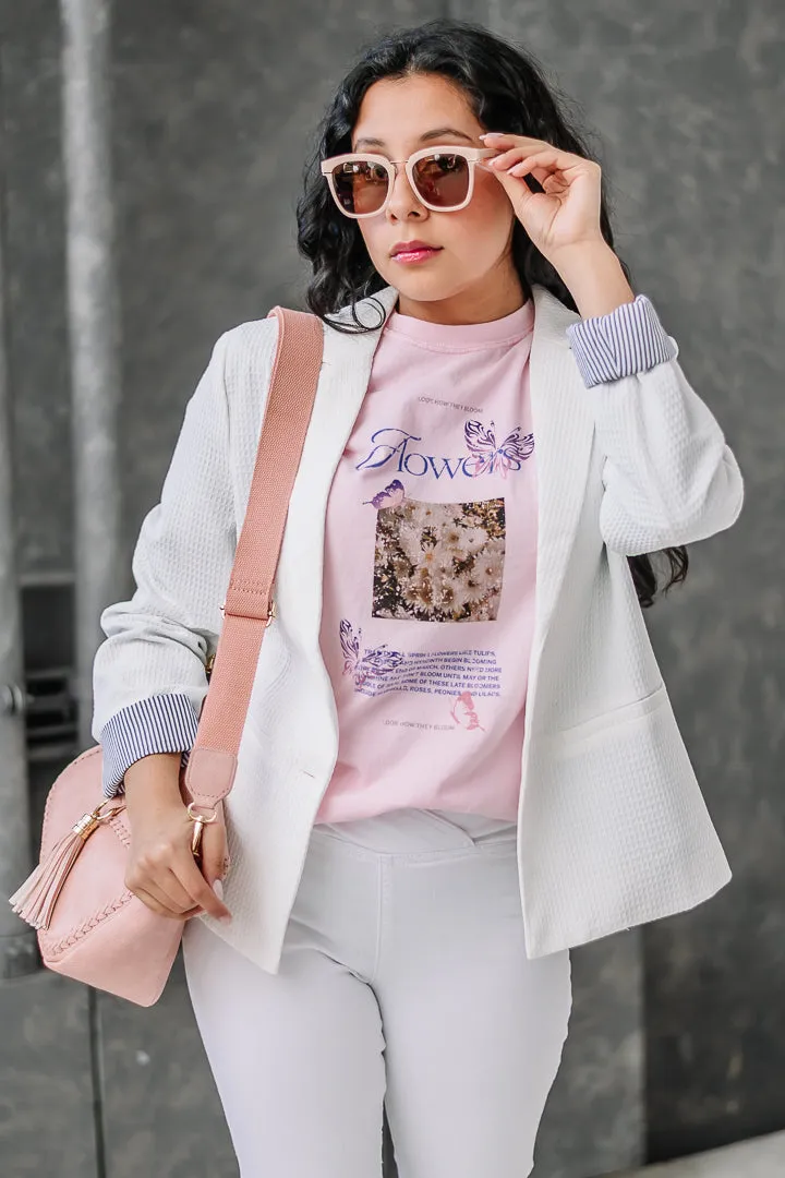 The Paramount Stripe Lined Blazer | White