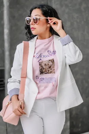 The Paramount Stripe Lined Blazer | White