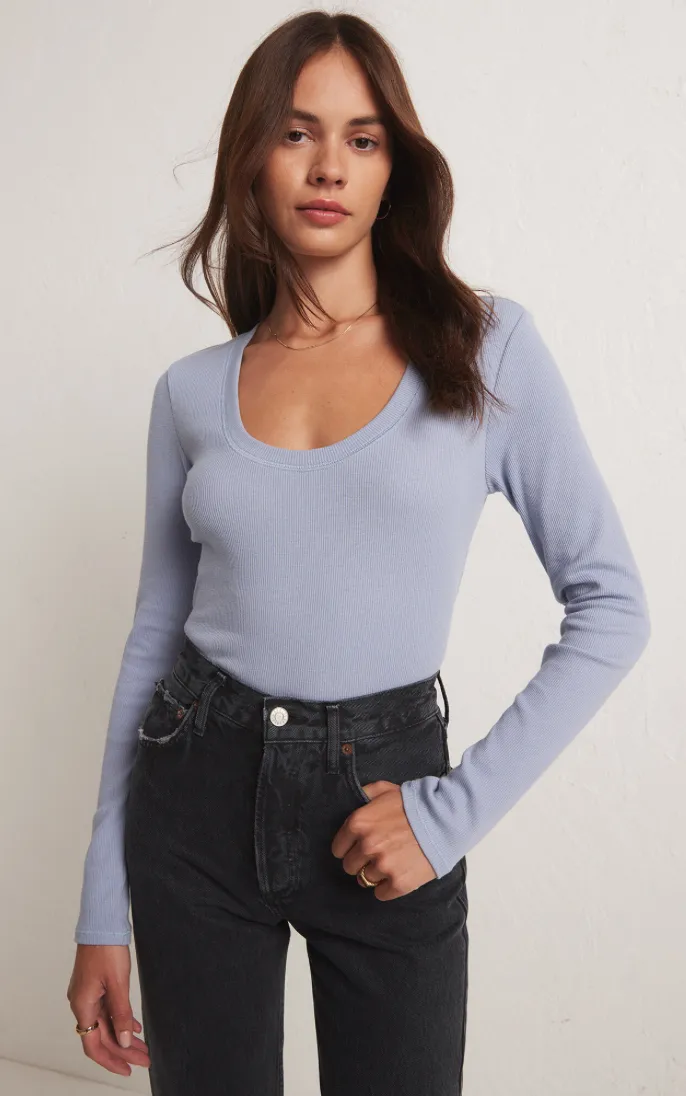 The Sirena Rib Long Sleeve Tee