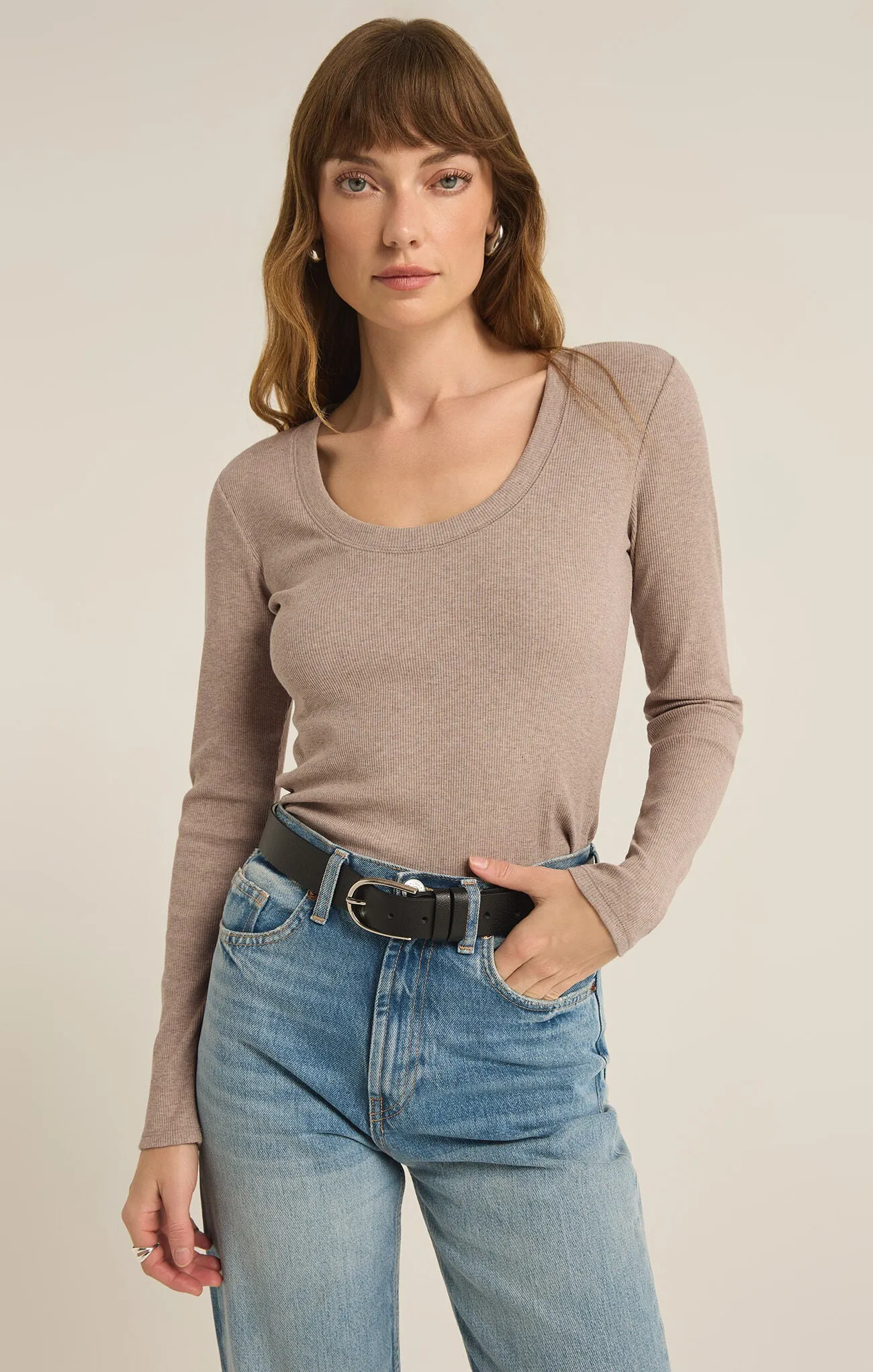 The Sirena Rib Long Sleeve Tee