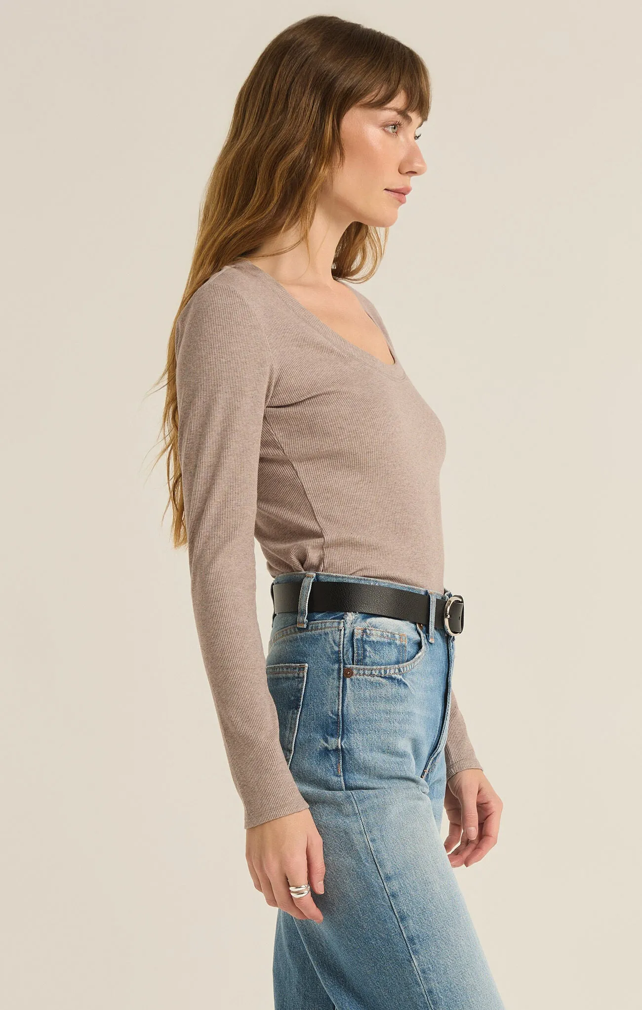 The Sirena Rib Long Sleeve Tee