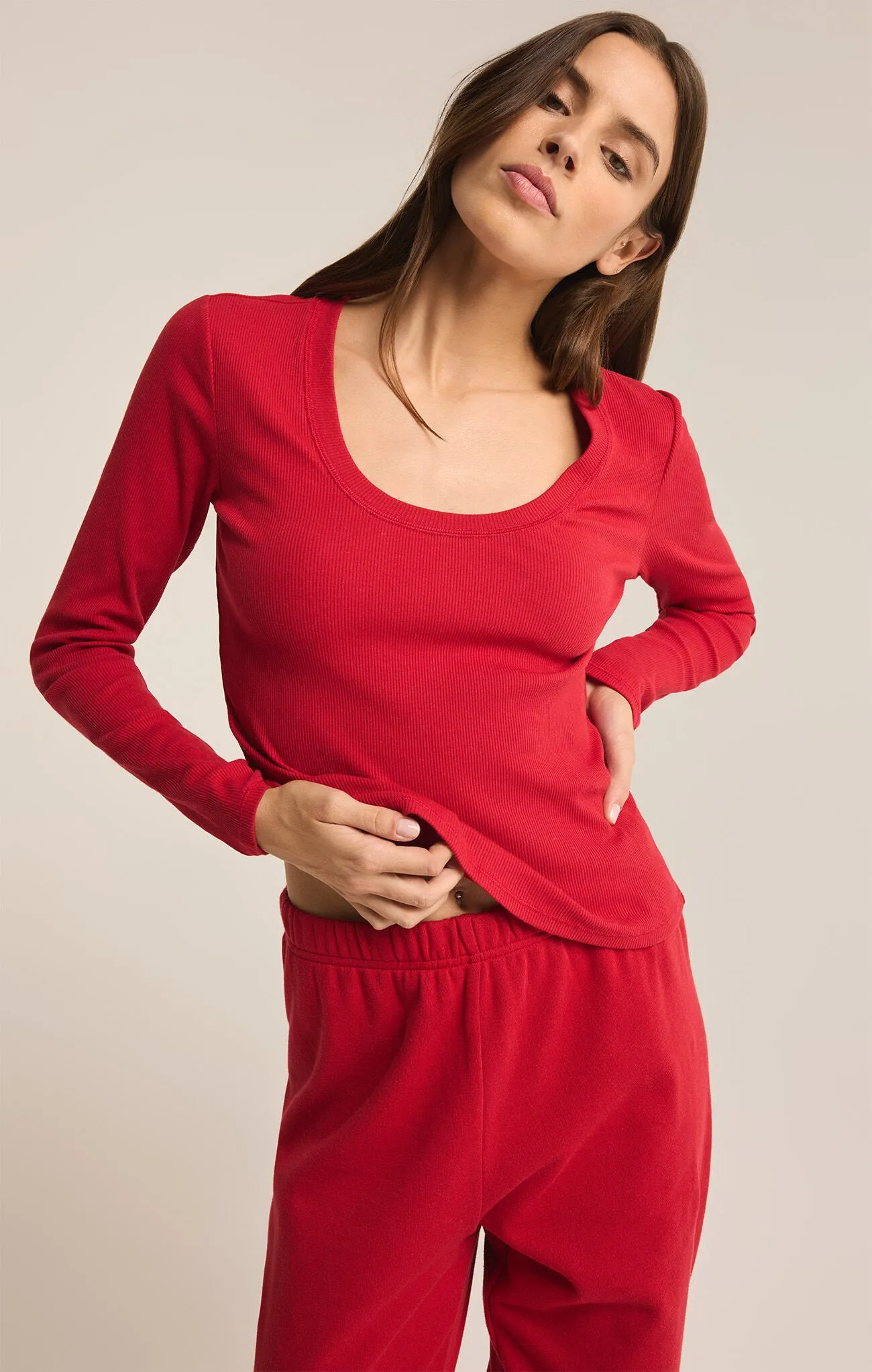 The Sirena Rib Long Sleeve Tee