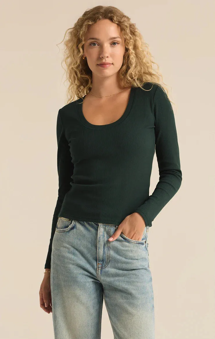 The Sirena Rib Long Sleeve Tee