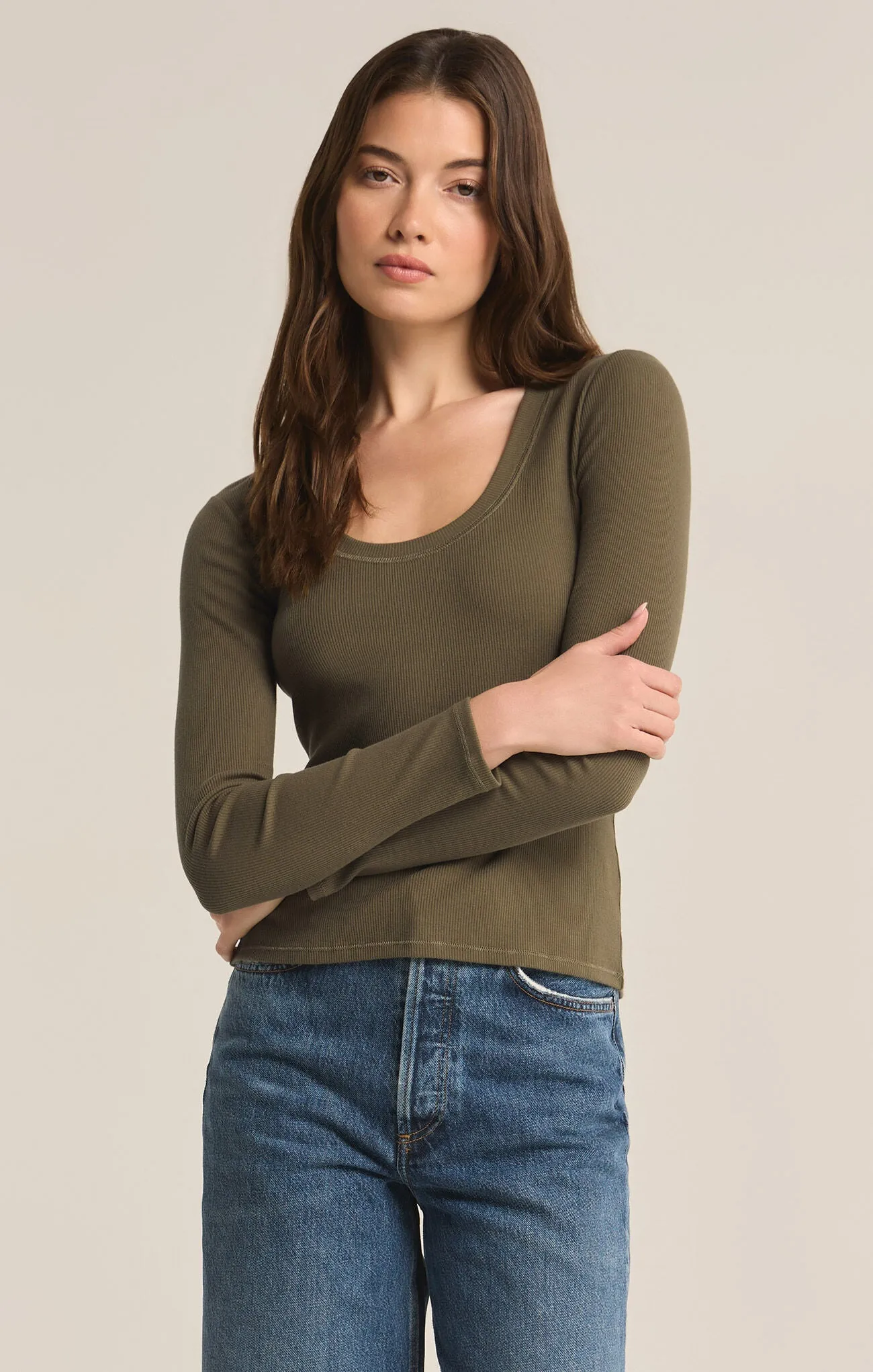 The Sirena Rib Long Sleeve Tee