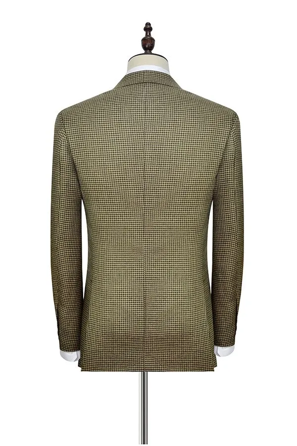 Three Pockets with Flaps Aureate Mens Suits Peak Lapel Suits for Formal