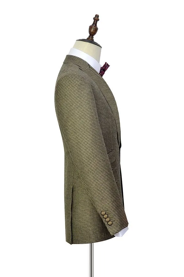 Three Pockets with Flaps Aureate Mens Suits Peak Lapel Suits for Formal