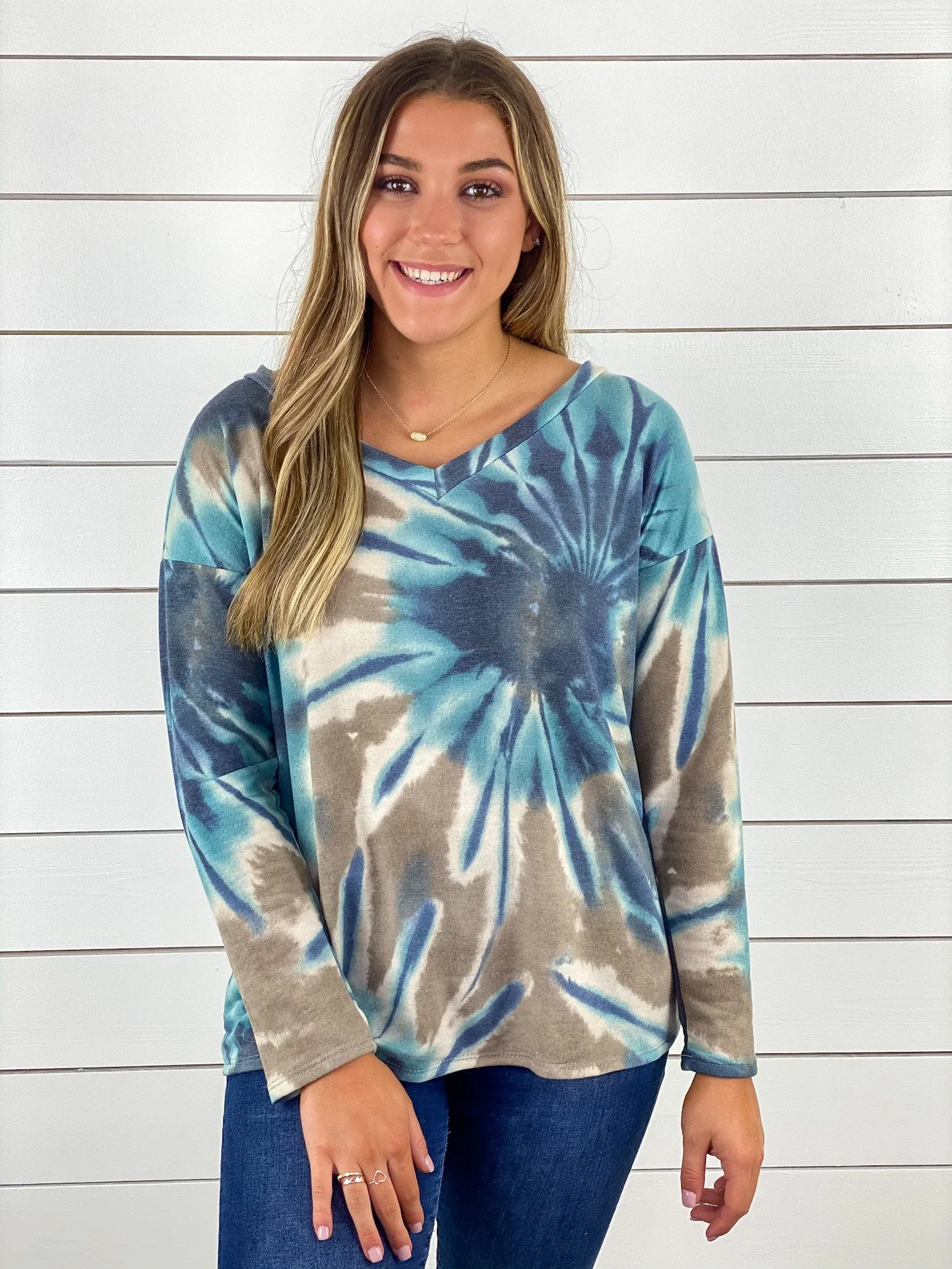 Tie Dye Vibes V-Neck Top