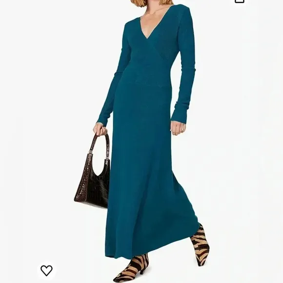 Tome Collective Sweater Maxi dress faux wrap