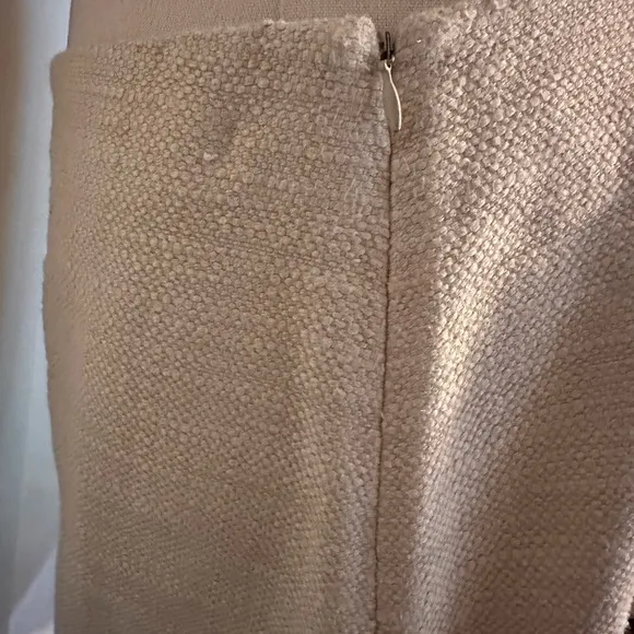 Tory Burch | Denise | A-line | cream | silk lined | side zipper | tweed | skirt